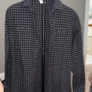 Boys Black Checkered flannel